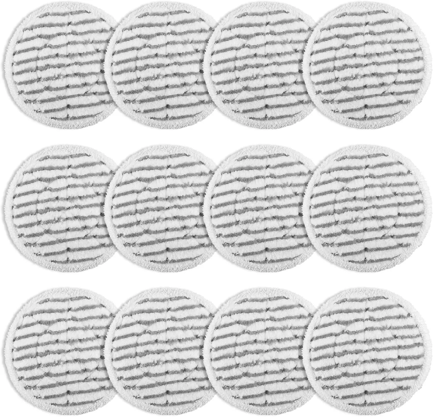 

12-Pack Premium Microfiber Replacement Pads for Steam Mops, Compatible with Various Hard Floors, Washable and Reusable
