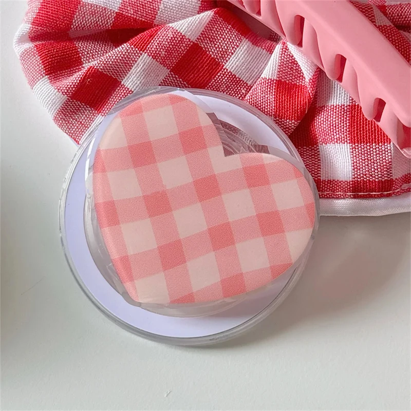 

INS Korea Lattice Pink Heart For Magsafe Magnetic Phone Stand Griptok Grip Tok For iPhone Foldable Wireless Charging Case Holder