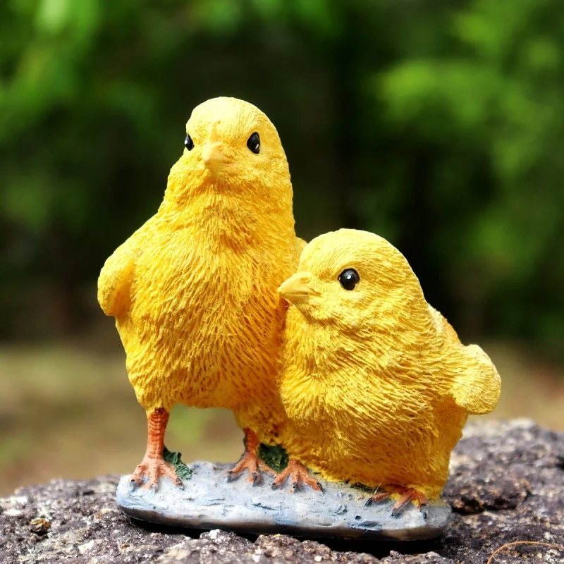 

Garden home scene props simulation cute chicken resin sculpture crafts decoration household scene decoration