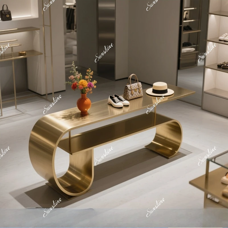 

Clothing store display stainless steel water table simple display table