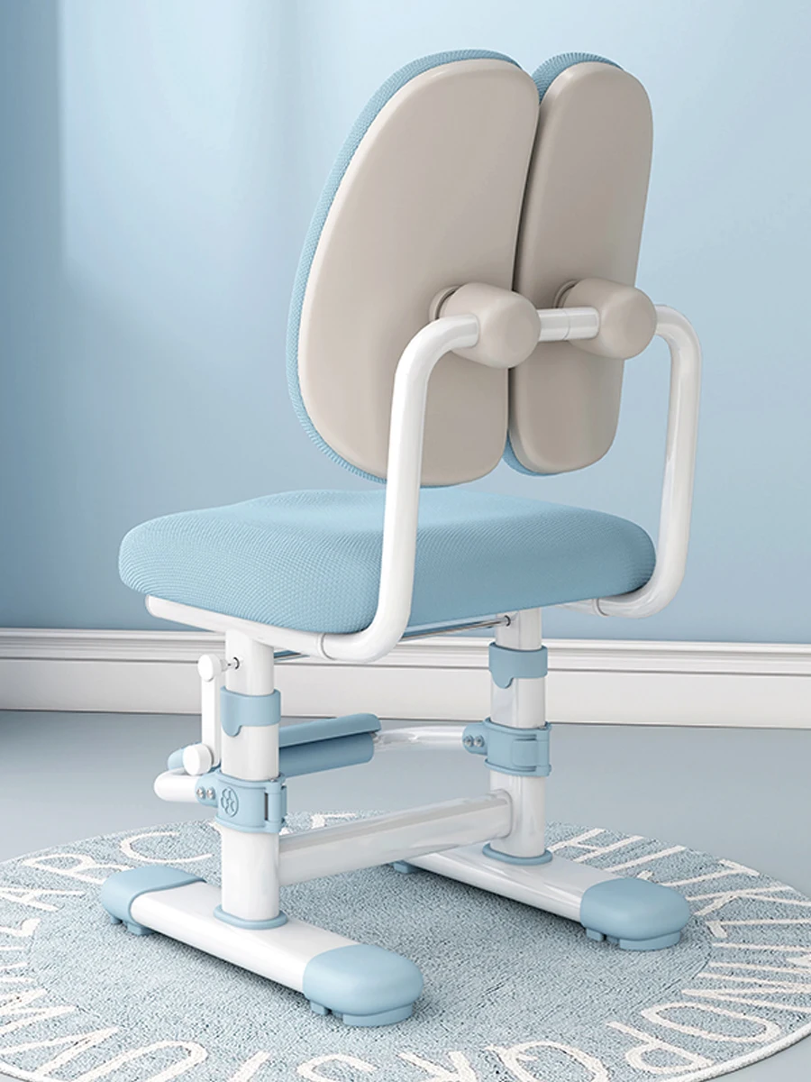 Children, study chair, liftable, adjustable, corrected, sitting position, backrest, stool