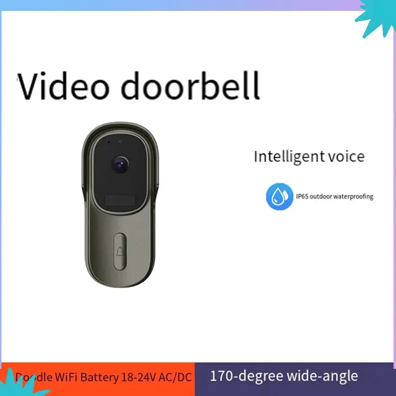 ABZW 2MP Wi-Fi 1080P умный дверной звонок Tuya Life APP IP65 водонепроницаемый широкий обзор аудио-видеодомофон дверной звонок