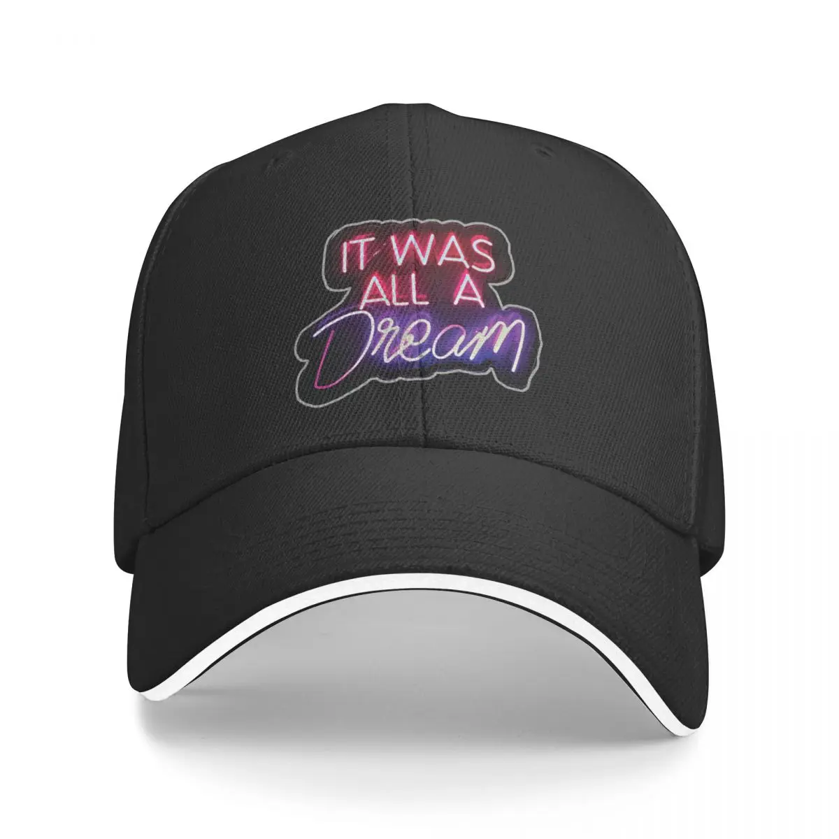 It was all a dream neon lights Baseball Cap Uv Protection Solar Hat Fashion Beach Women's Beach Men's