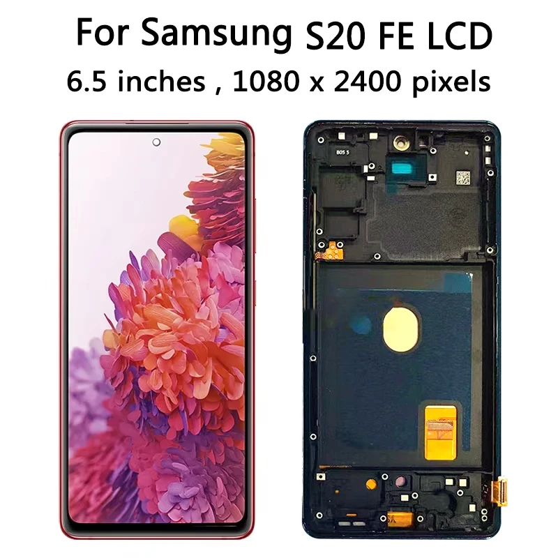 Super AMOLED do Samsung S20 FE G780 G780F Wyświetlacz LCD Dotykowy Digitizer Do Samsung S20 FE 5G G781 G781B Z Fingerprin — zdjęcie produktu 4