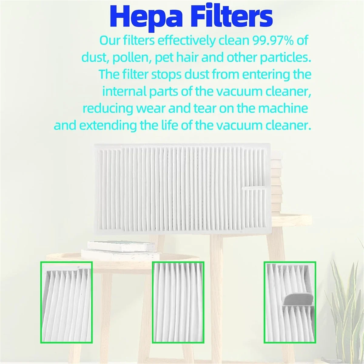 Filtro moderno da 10 pezzi per Midea M9 / Eureka NERE10s E10S