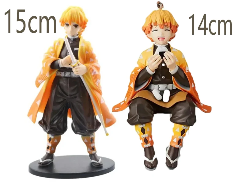 Hot 2 pz Anime Demone Slayer Kimetsu no Yaiba Figura Kamado Tanjirou Action Figure Agatsuma Zenitsu Nezuko Guerriero PVC Modello Giocattoli