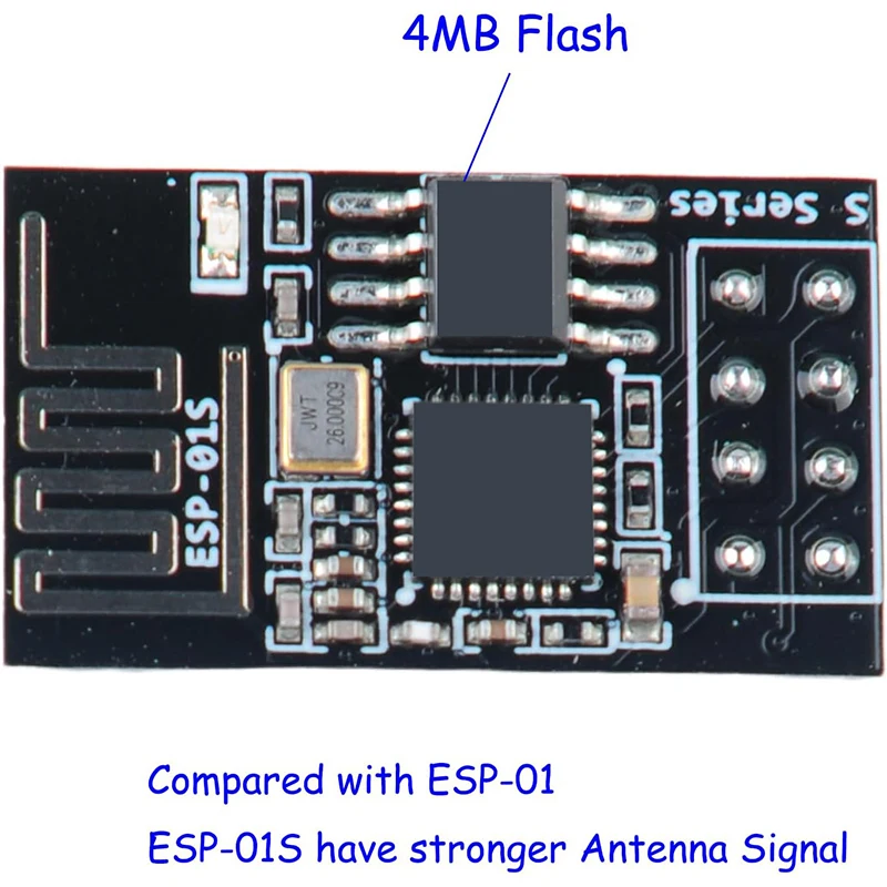 ESP8266 ESP-01S WiFi Serial Transceiver Module with 4MB Flash - ESP-01S Module for Arduino