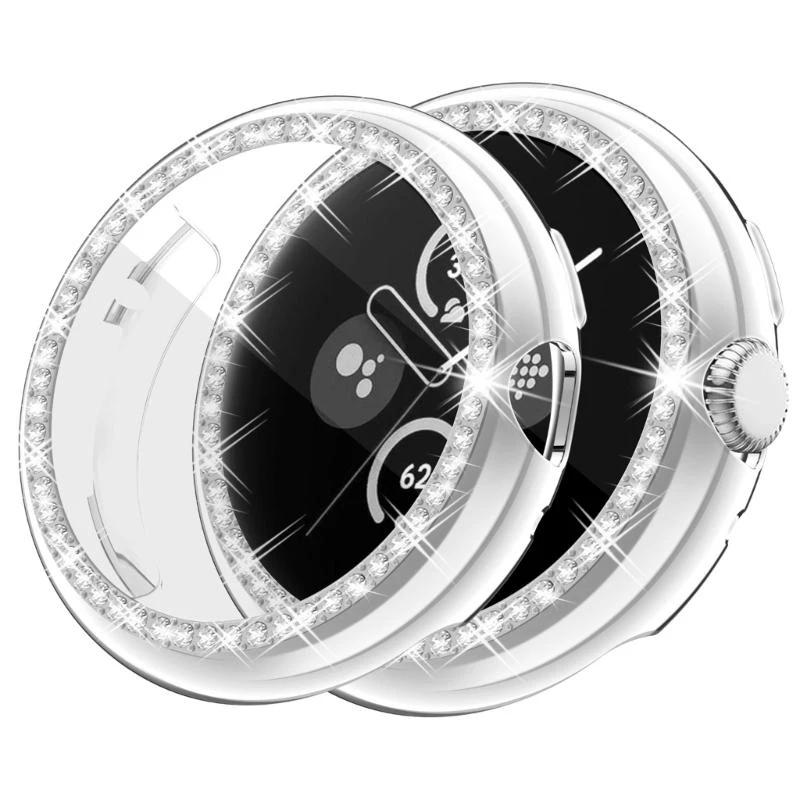 83CE Full Coverage Diamond Bezel Shell Protector Cover Scratchproof Housing Replacement Silicone Cover