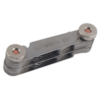 52Pcs Stainless Thread Plug Gage 60 and 55 Degree Screw Pitch Measuring Tool (Metric&Imper)
