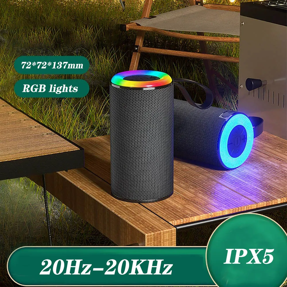 Bluetooth Speakers 5W Enhanced Bass Portable Outdoor Wireless Speaker 30Hrs IP5 Waterproof Shower Speaker Bluetooth 5.3
