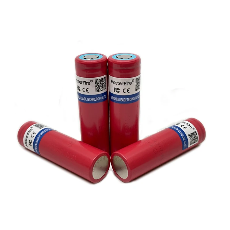 

4pcs/lot MasterFire Original 18650 3.7V 2600mah UR18650FM Rechargeable Lithium Battery Cell For Flashlights Torches Batteries