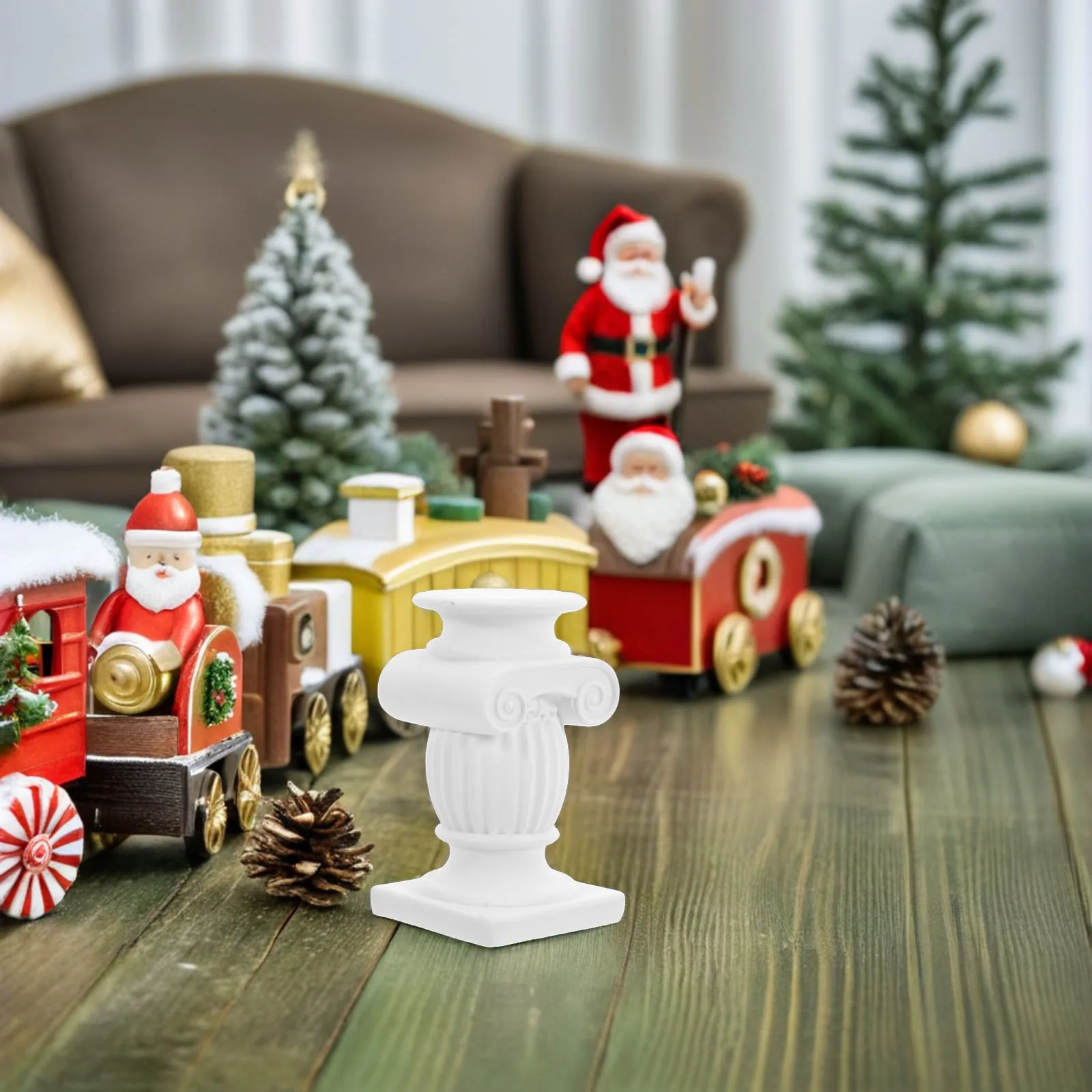 1pc Mini colonna romana in resina stile greco scultura da tavolo decorazione di nozze per la casa architettura in miniatura pilastro casa