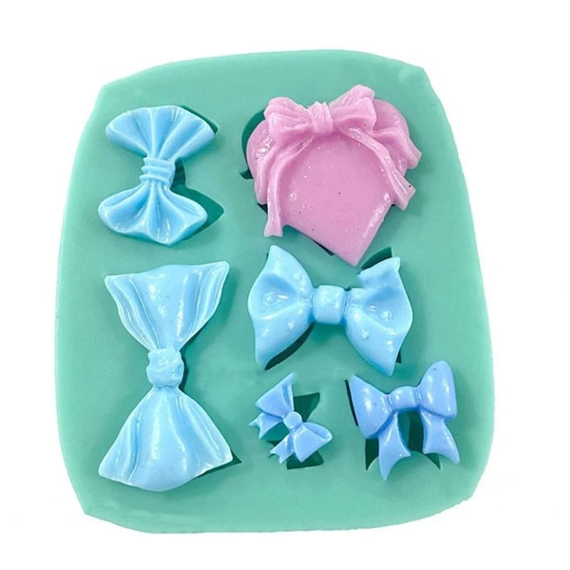 0XLD Mini Love Heart Bow Silicone Mold Handmade Soap Making Mould