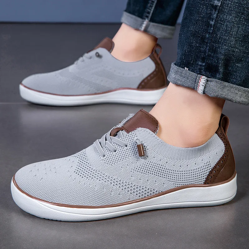 Men's Wide Toe Barefoot Shoes Breathable Mesh Casual Shoes Lightweight Comfortable Sport Shoes Men's Sneakers Кроссовки Мужские