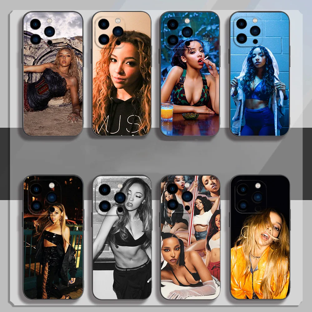 Singer T-Tinashe Phone Case for iPhone 12 11 13 14 15 16 Max Pro Plus Black Soft Silicone Cover