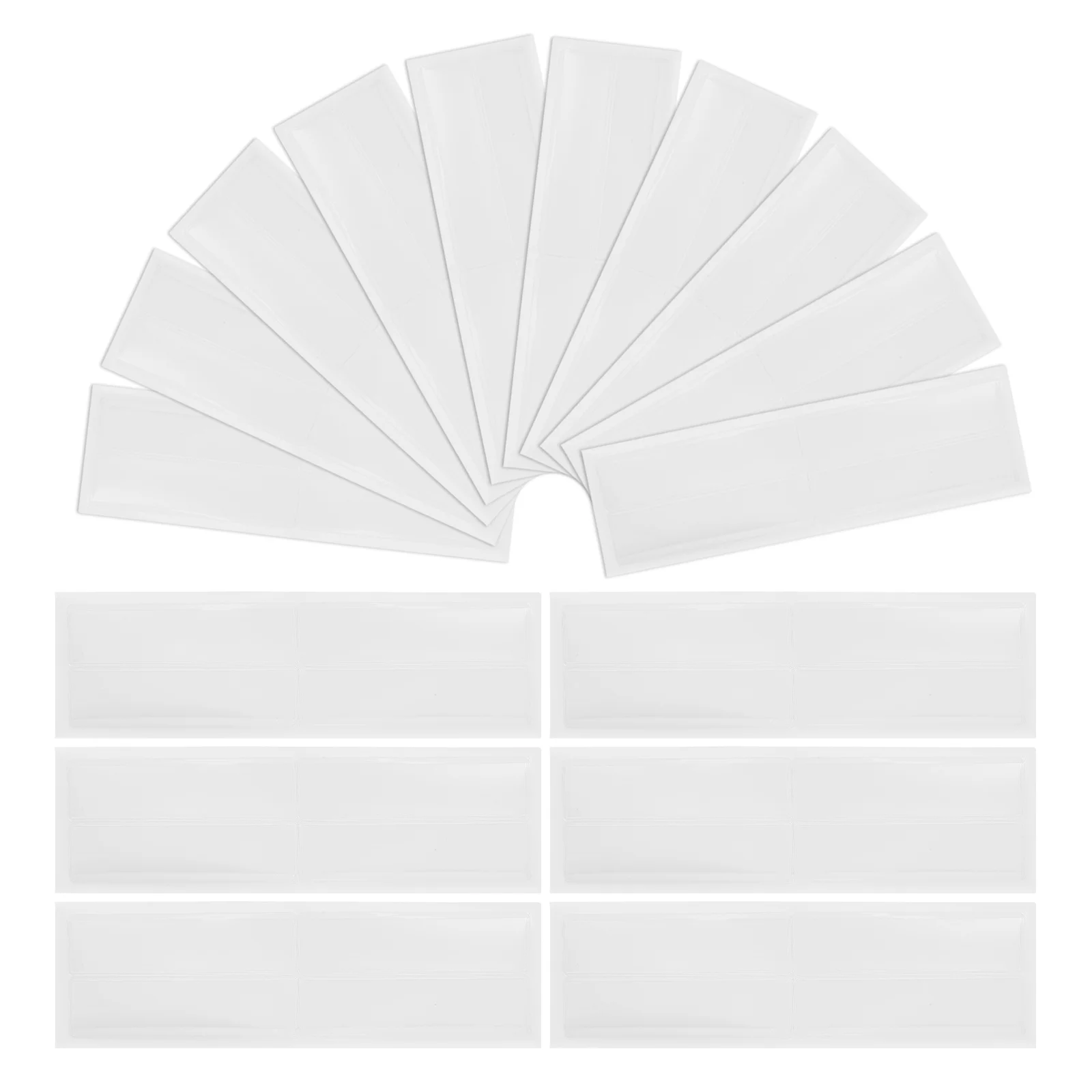 

20Pcs Plastic Card Holders PVC Transparent Adhesive Index Tab Sleeves File Folder Label Holders Document Filing Tabs