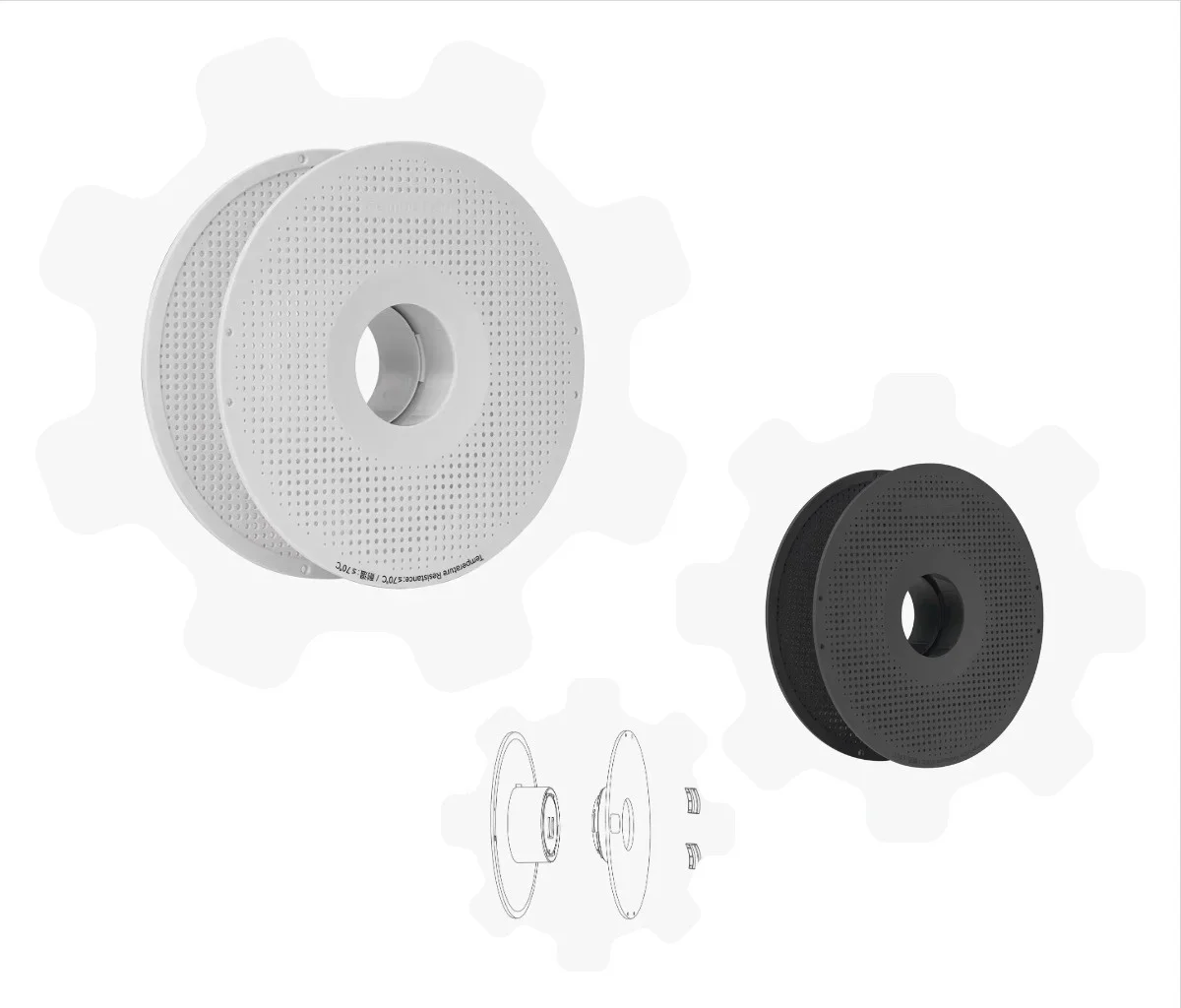 Material Rack For Bambu Lab 3D printer High Temperature Reusable Spool for Bambu Original Filament rack 3D Printer Accessories