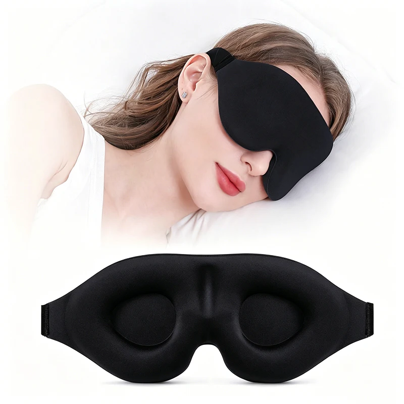 3D-Schlafmaske, Lichtblockierende Schlafmaske für die Augen, Weiche Schlafhilfe-Augenmaske für Reisen, Augenschutz, Atmungsaktive Schlafmaske für die Nacht