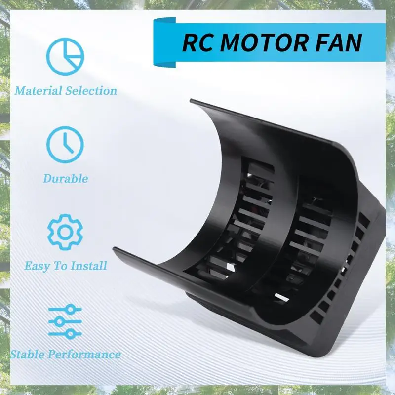 T84C-3X 42 mm motorkoelventilator koellichaam voor Traxxas 1/10 E-Maxx E-Revo Summit Arrma 1/8 Kraton Talion Typhon RC auto, zwart