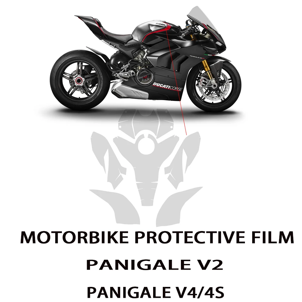 

For DUCATI PANIGALE V2 Panigale V4S Motorcycle Anti-Scratch Protective Film Kit Panigale V4 PPF TPU Protective Film