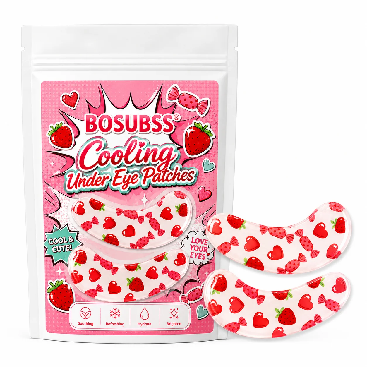 Candy Under Eye Beauty Patches Soft Gel Feel Eye Patches Easy Peel Beauty Patches For Women Daily Routine