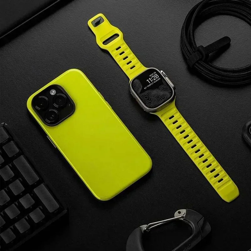 Pasek z miękkiego silikonu dla pasek do Apple Watch Ultra 2 49mm 44 45mm 42mm 41 42mm Sport Watchband iwatch Serise 4 5 6 7 8 9 bransoletka