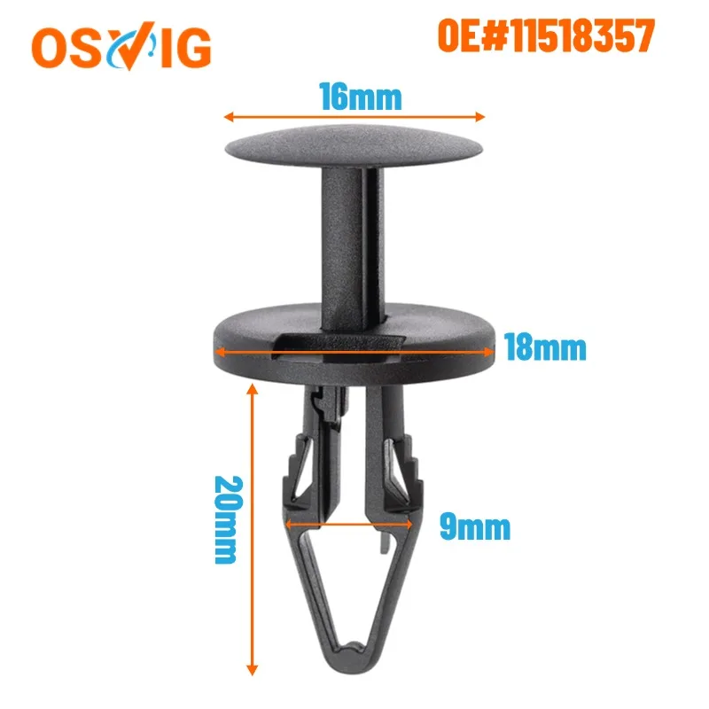 50PCS OE# for GM 11589290 Ford W714040-S300 Chrysler 6509049-AA Wheelhouse Liner Rivet Push Type Retainer Clips