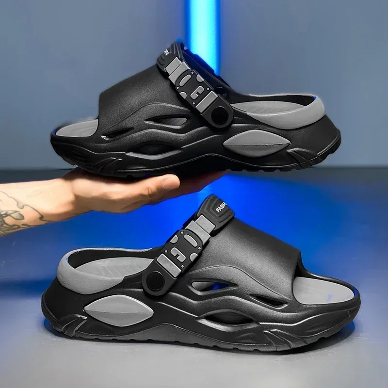Portable Travel Unisex Summer Slippers Flat Anti Slip Lightweight Student Long Distance Walking Shoes
