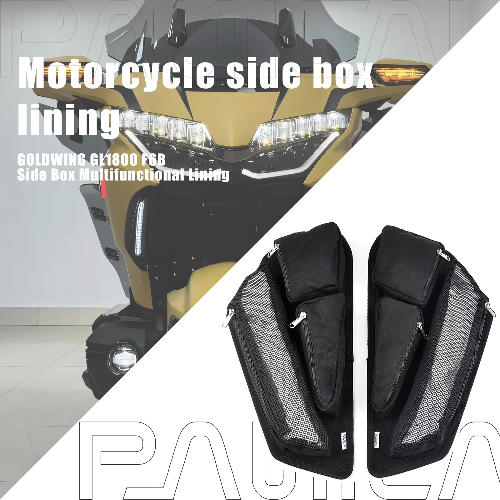 PANICAL goldwingTrunk for Honda Goldwing GL1800 F6B 2018-2025 motorcycle Side Luggage Storage Saddle Bag Liner Bag Accessories