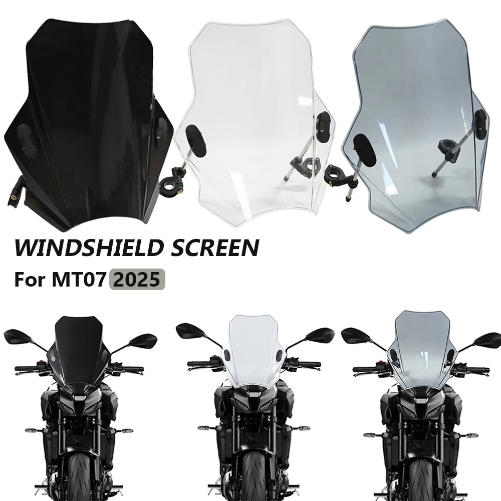 

For MT 07 MT07 2025 mt07 2025 Motorcycle Touring Sport WindScreen Windshield Visor Deflector Fairing Cover MT07