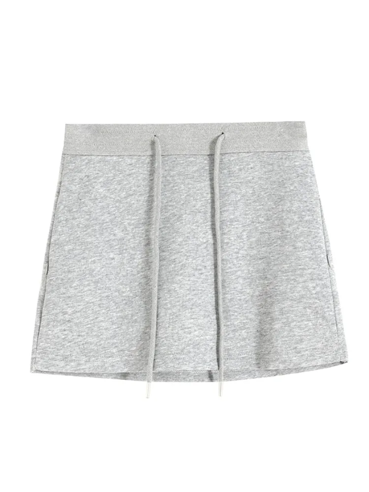 

Ey Спортивная юбка трапециевидной формы с высокой талией для женщин, повседневная толстовка для тенниса и йоги, юбки из полиэстера, хлопка, спандекса