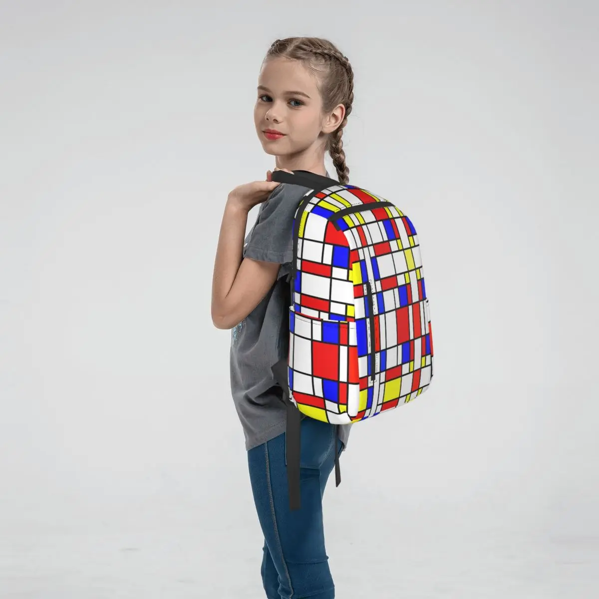 Piet Mondrian De Stijl (7) Backpack Daypack Boys Girls BookBag School Bag Shoulder Bags for Men Women