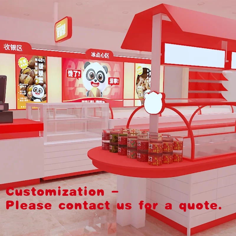 custom.Customizable Double-Sided Light Duty Supermarket Shelves Convenience Store Shopping Mall-Candy Fruit Fried Goods Disp