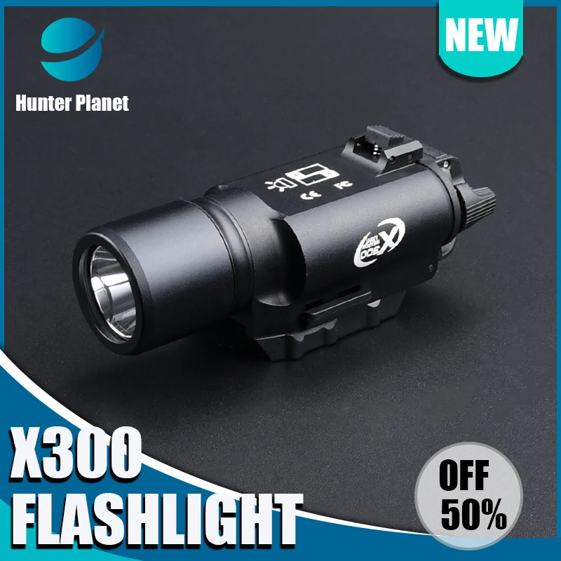 Tactical Surefir X300 Flashlight Strobe Metal Weapon Pistol Gun Scout LED Light hunting outdoors airsoft accesories equipments F