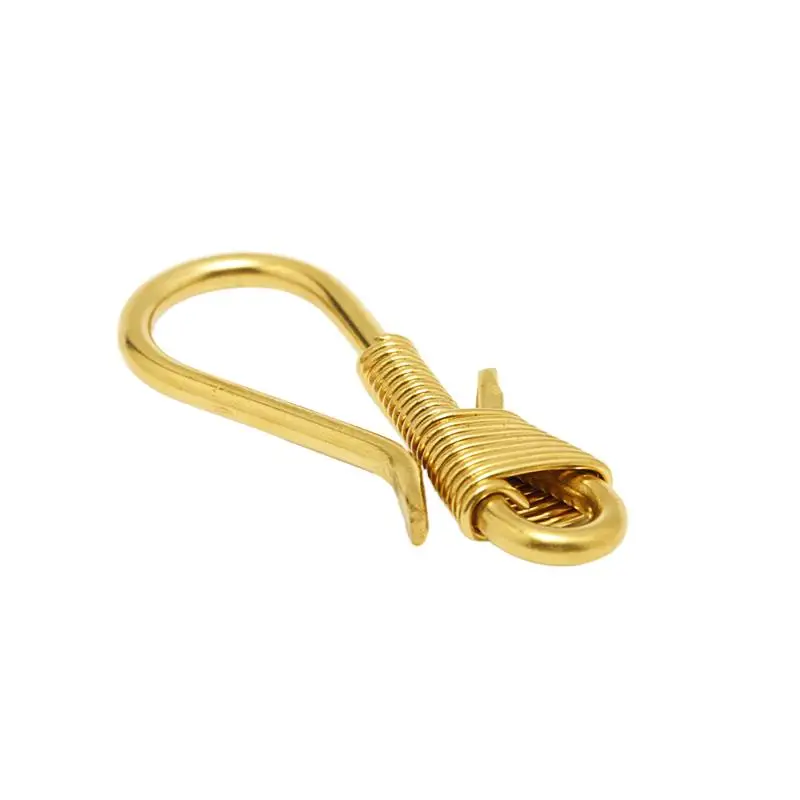 Retro-Messing-Schlüsselanhänger mit Drahtwicklung, Gürtel-U-Haken, Fischhaken, Anhänger-Clip, Verschluss für Schlüsselring, DIY-Schmuckherstellung, Zubehör – Detail 4