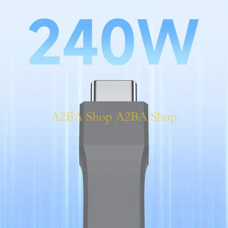 A2BA Elastic PVC Type C Cable Compatibility for Various Gadgets 40Gbps Data Transfer