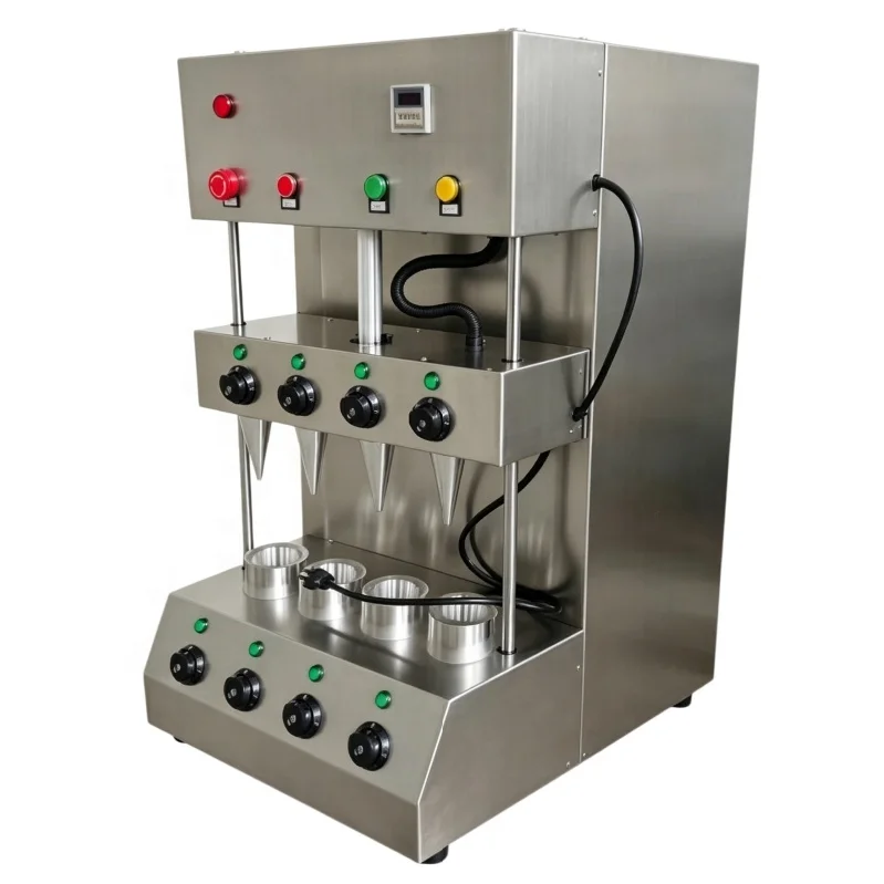 Electric Pizza Dough Ball Roller with Digital Timer Compact Countertop Design Versatile Conical Pastry Making Equipment