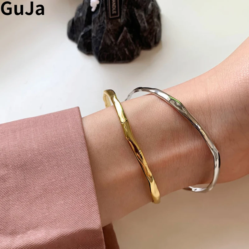 Fashion Jewelry Adjustable Bracelet for Women New Trend Elegant Vintage Irregular One Layer Bangles Girl Party Celebration Gift