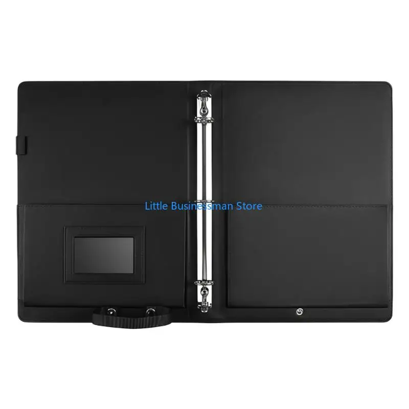 Leather File Featuring Adjustable Bands And Writing Tool Slot For Music Sheets M76A