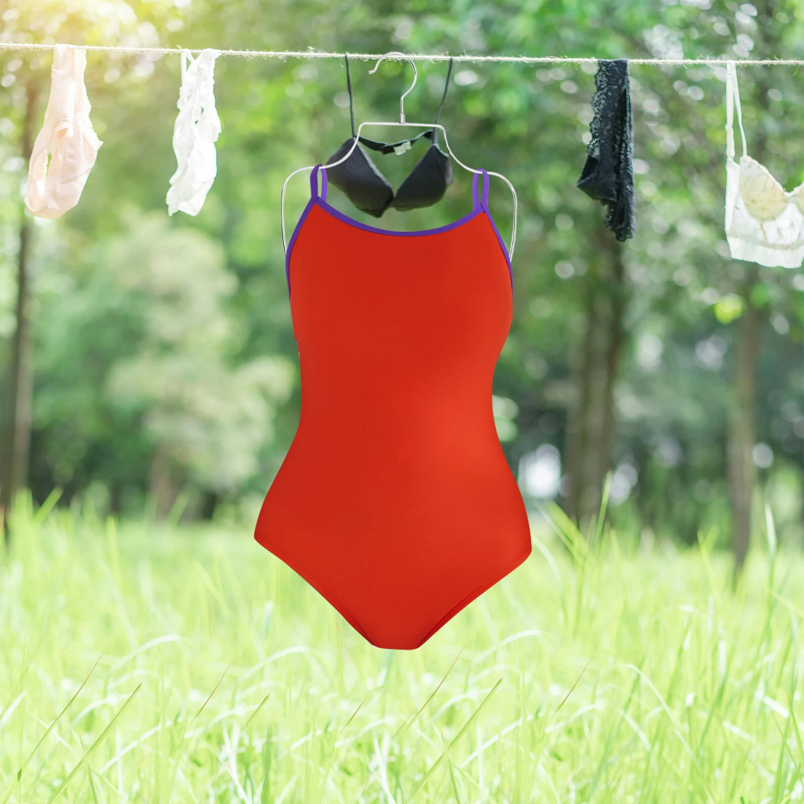

2pcs Swimsuit Hanger Metal Wire Bikini Lingerie Rack Body Shape Display Drying Clothes Storage Solution Anti Wrinkle