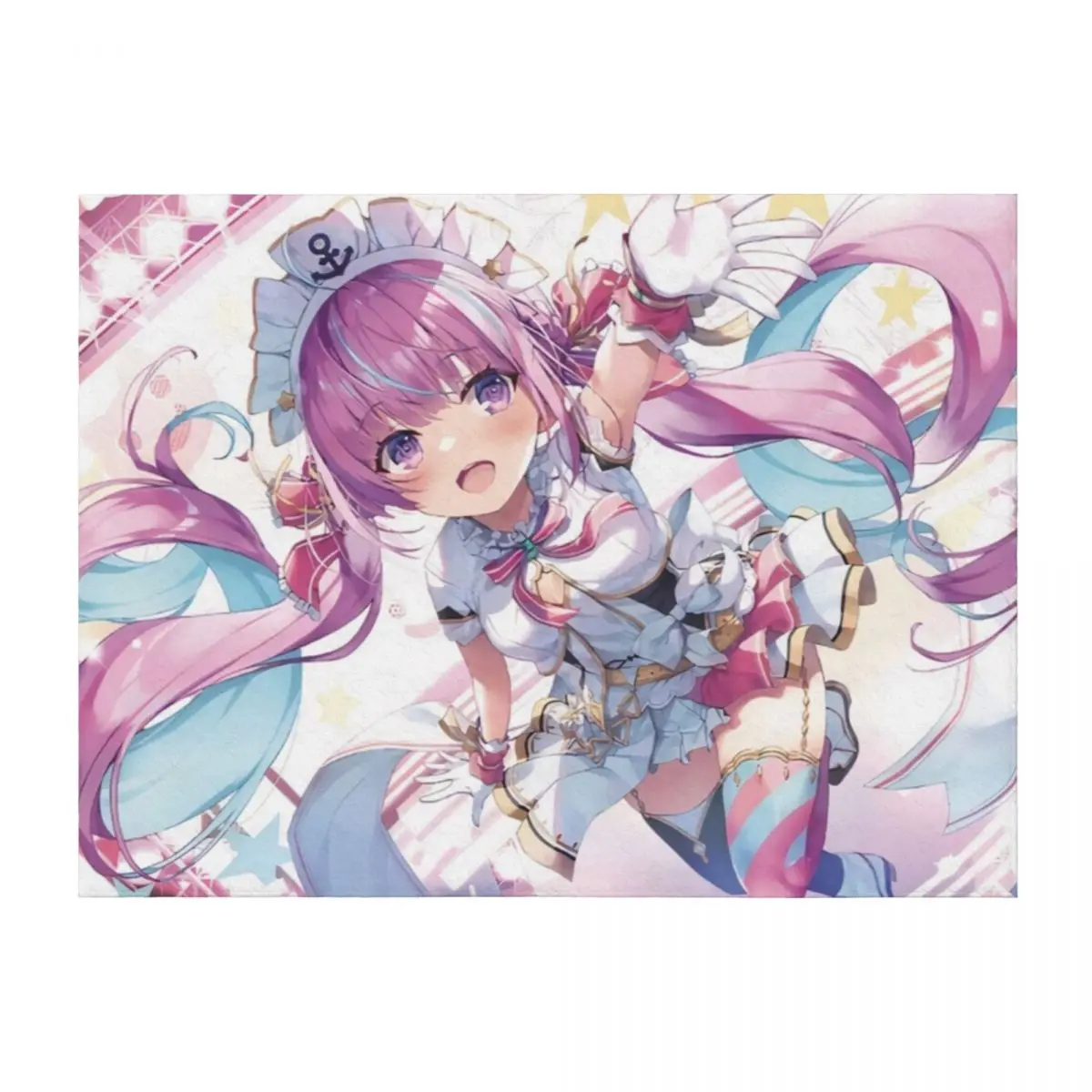 

Minato Aqua Throw Blanket Summer Beddings blankets and throws Plaid on the sofa Warm Blankets