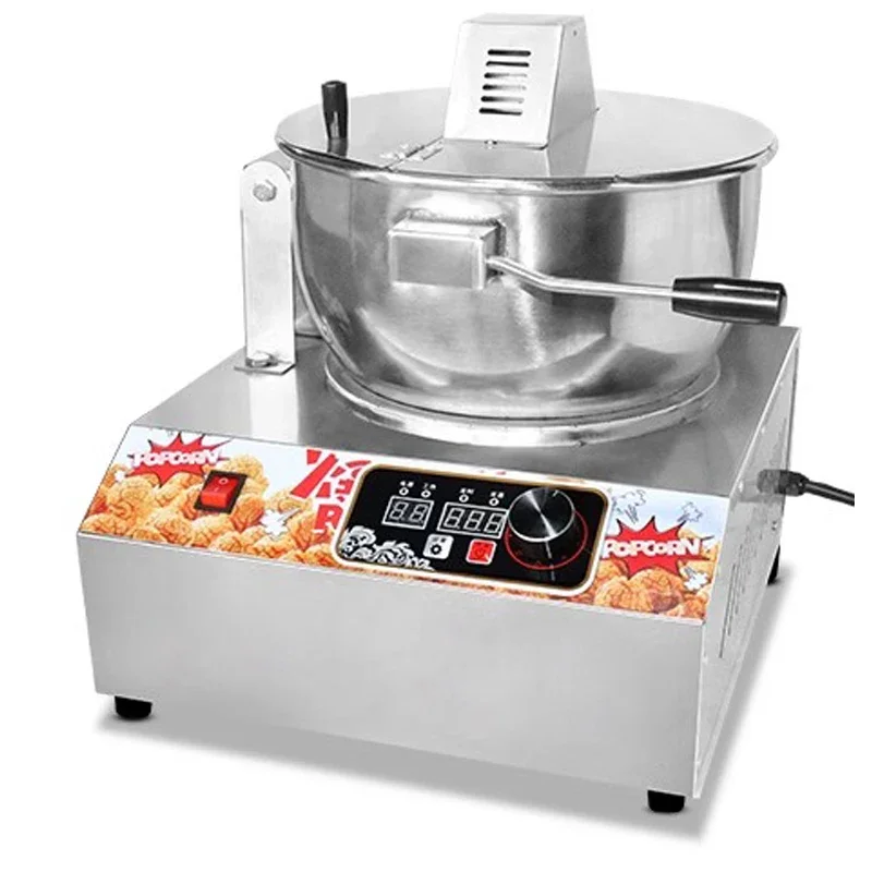 Commercial Popcorn Machine Electromagnetic Model 1kg/time Large Capacity 16 Oz Popcorn Maker Cinema Snack Shop Use