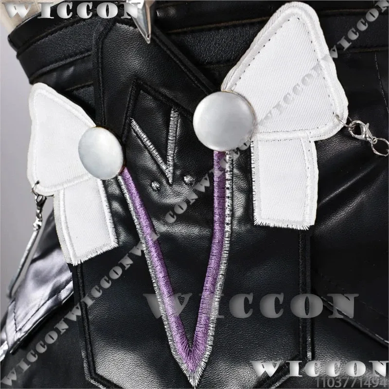 

a7d@Zzz Vivian Zenless Zone Zero Game Cosplay Costume Black Dress Gothic Lolita Wig Shoes Girl Women Halloween Sexy Suit Customi