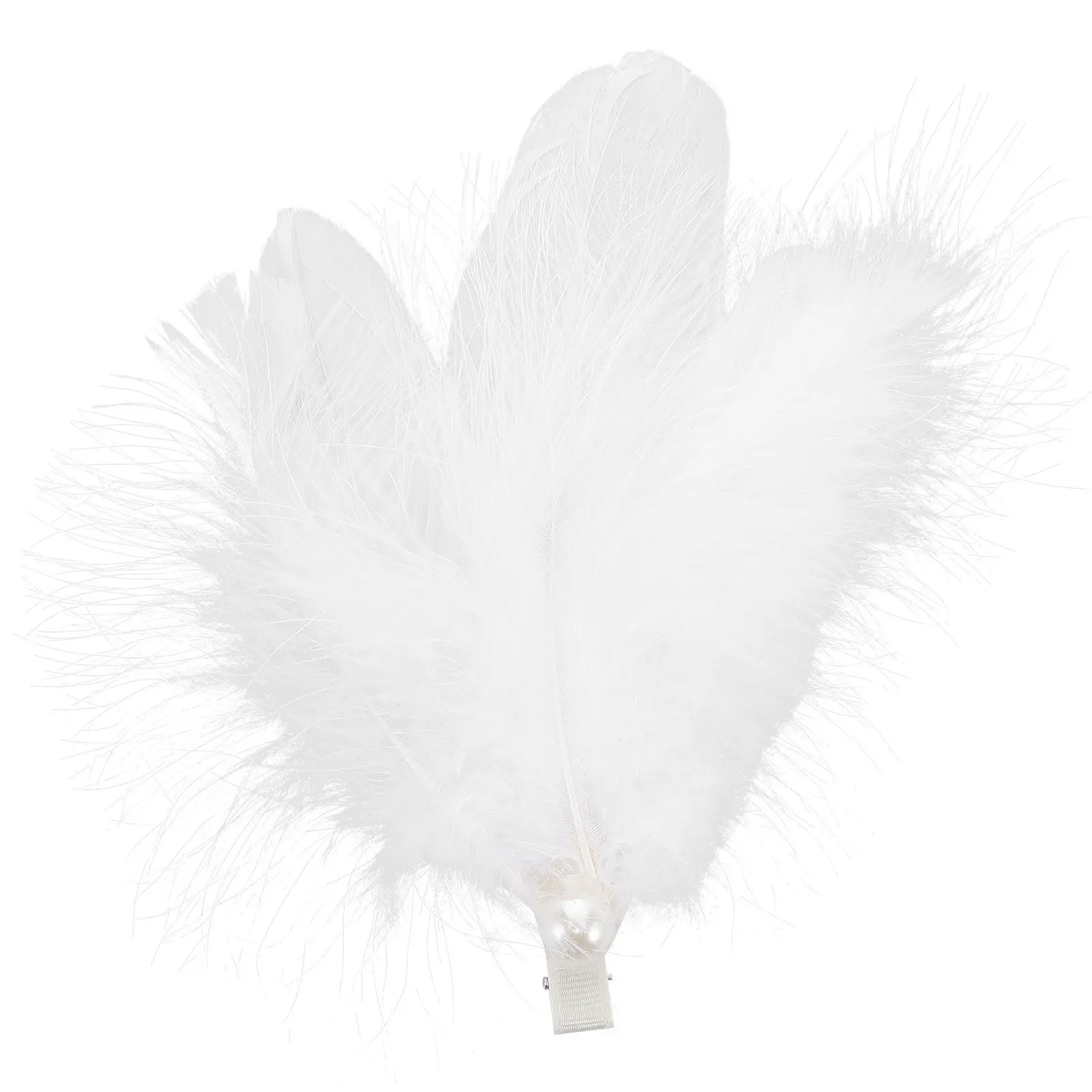 

Эстетичная винтажная заколка для волос с перьями и жемчугом в виде крыльев лебедя для женщин, для свадьбы, вечеринки, танцевального костюма