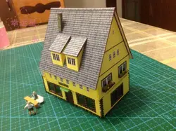 European Architecture 1/87 German Tavern 3D Paper Model DIY Handmade Toy