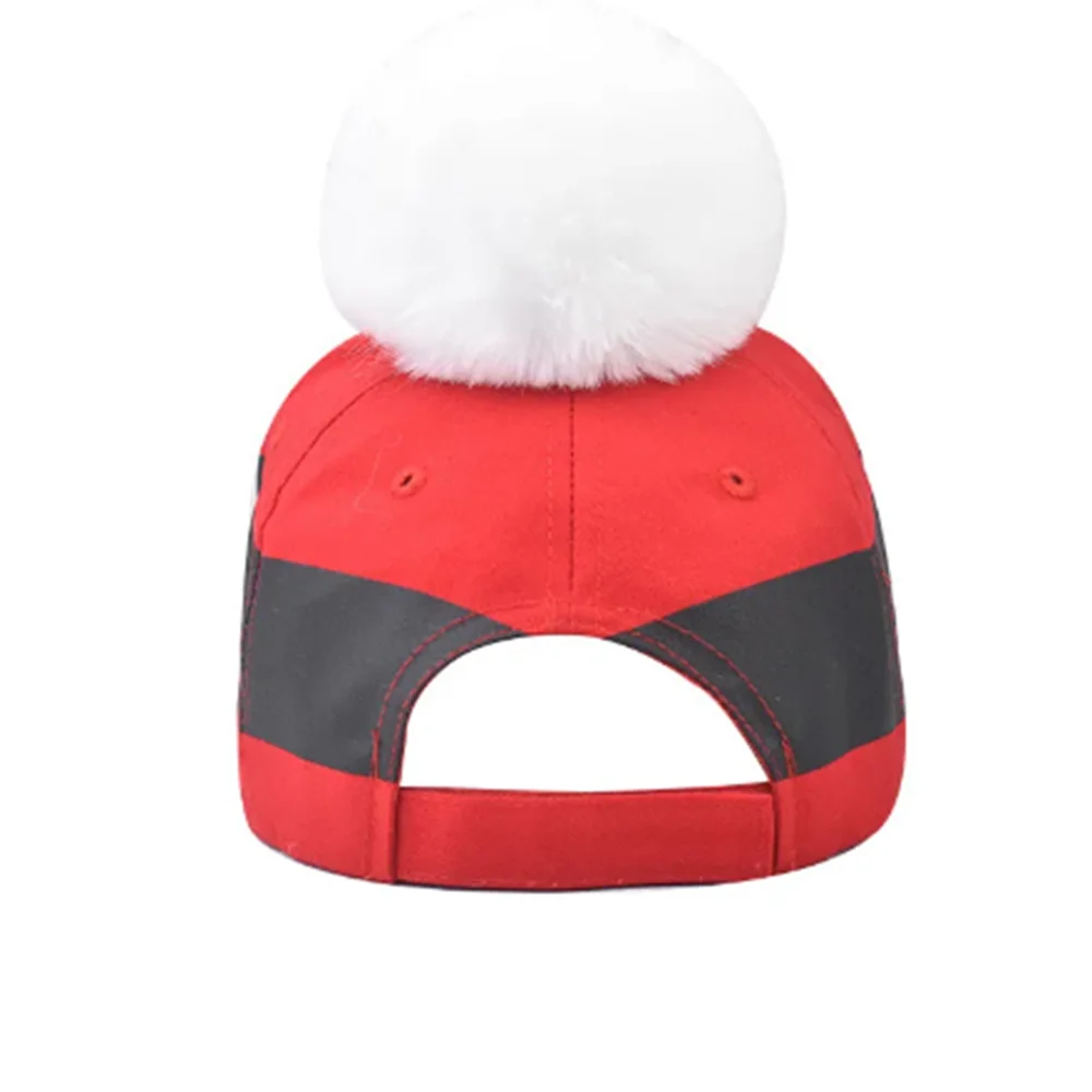 Casquette de baseball réglable Snapback pour hommes et femmes, chapeau de Noël avec boule de poils, chapeaux à pompons, sports de plein air
