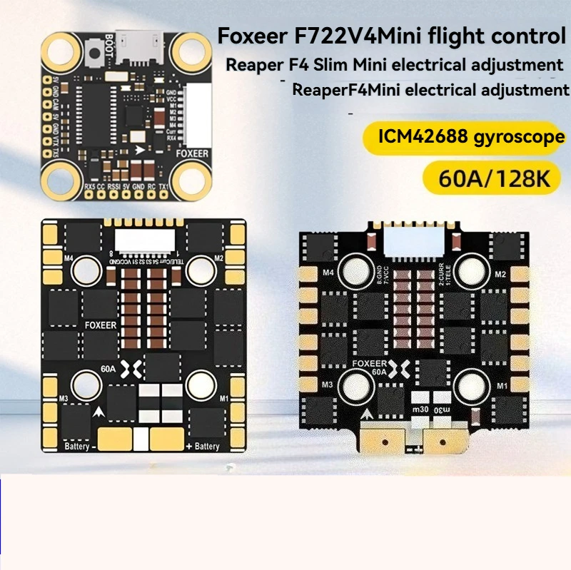 

FOXEER F722 V4 Mini Reaper F4 60A ESC Racing 9V-40V 60-100A Высококачественный МОП-транзистор для контроллера полета FPV ESC