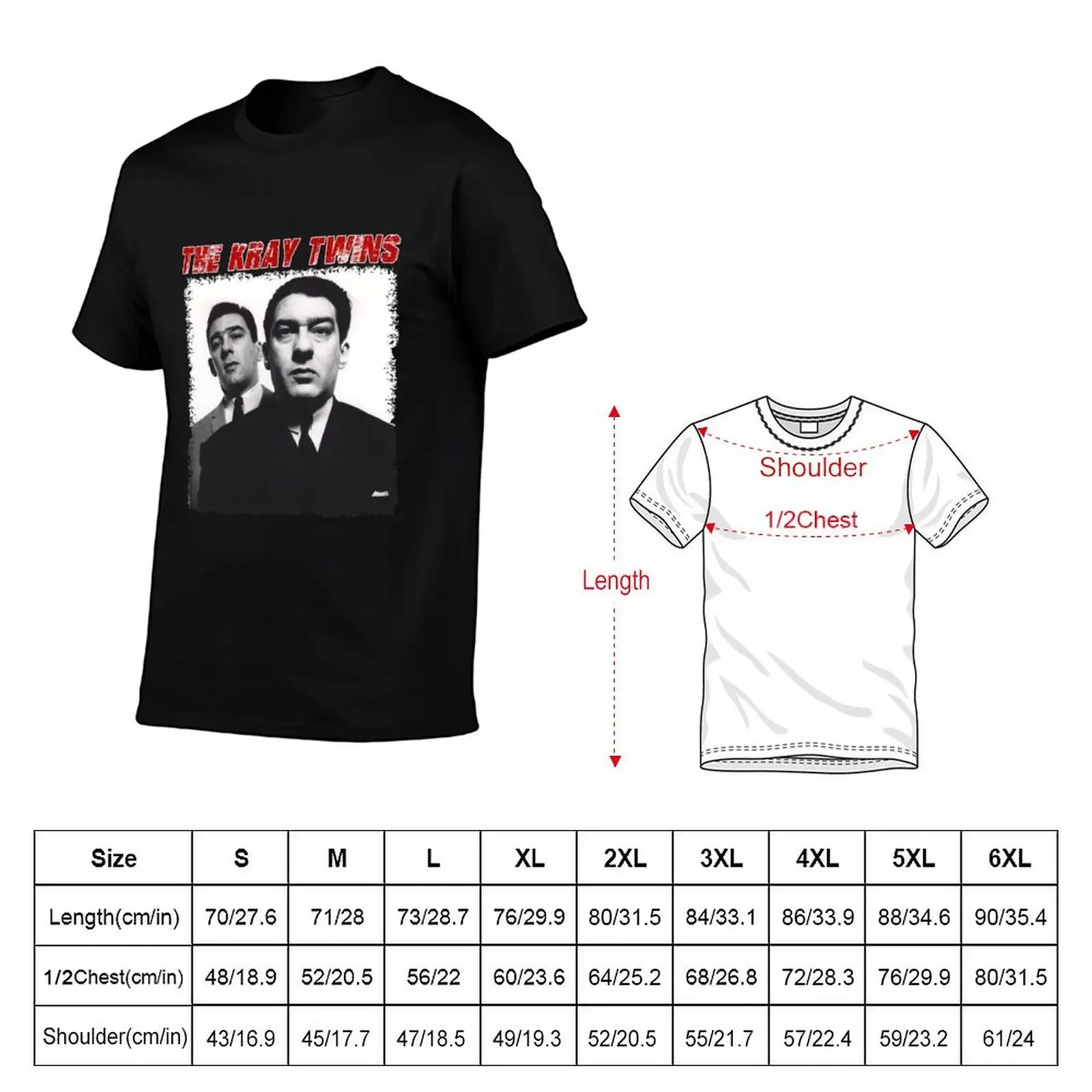 The Kray Twins T-Shirt man t shirt oversize t-shirts man summer clothes outfits for men