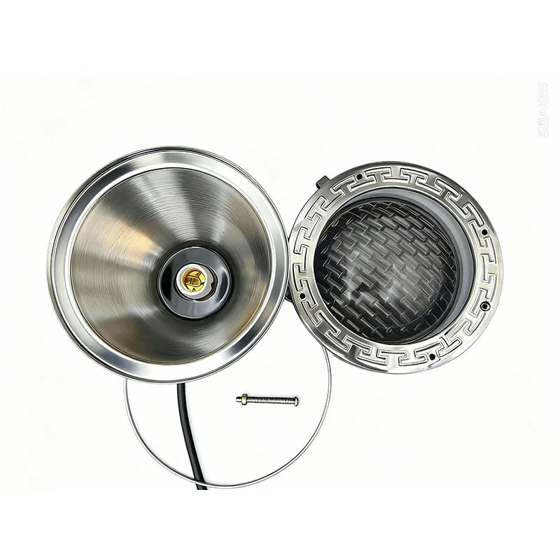 Zestaw akcesoriów do oprawy podwodnej lampy basenowej ze stali nierdzewnej, wpuszczanej, z gwintem E27, typu PAR56.