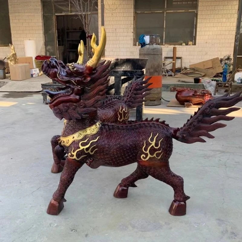 

Pure copper unicorn, copper handicraft home decoration, office, wealth and fortune unicorn ornament